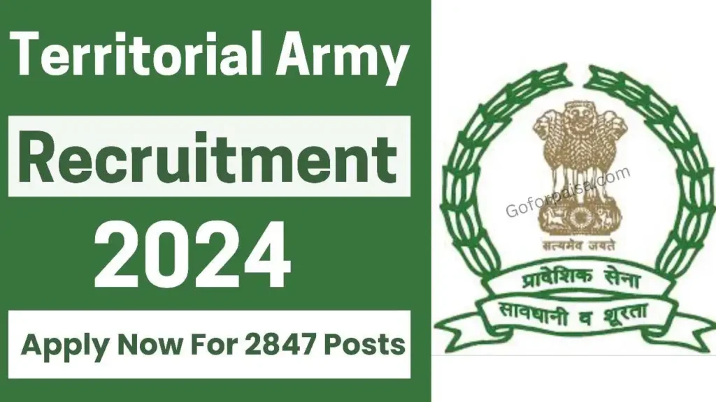 Territorial Army Recruitment 2024